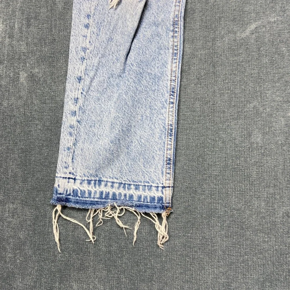 Aeropostale Jeans Womens 6R 30x27 Distressed Frayed Hem Super High Rise Straight